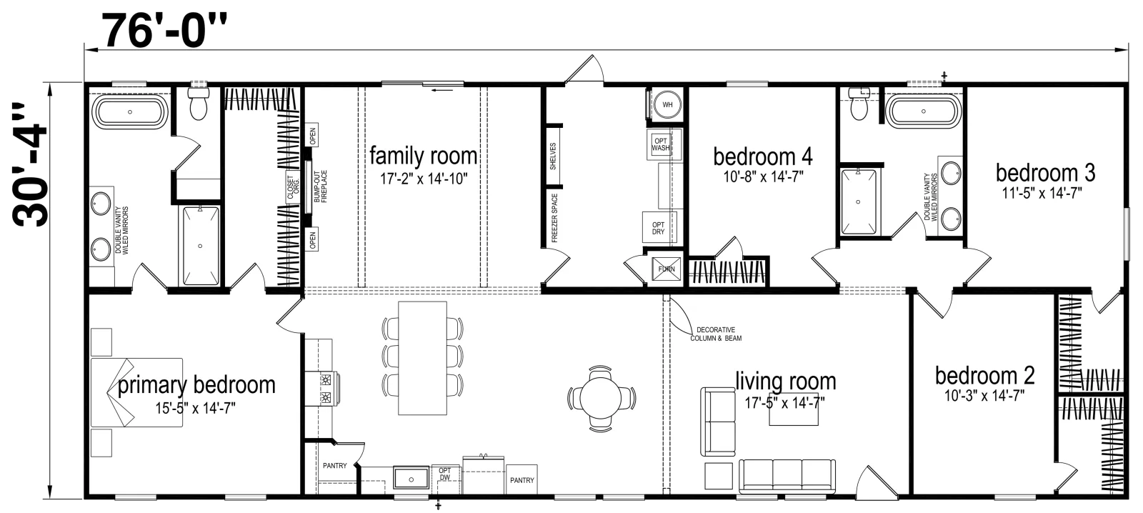 Cedar Creek 3276H42106 Floor Plan